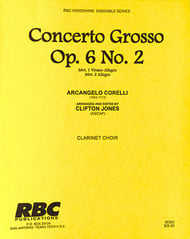 Concerto Grosso, Op. 6, No. 2 Clarinet Choir cover Thumbnail